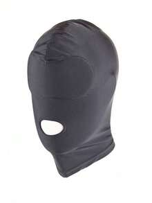 1 pièce Masque facial complet noir - Cagoule à couverture complète, avec boucle réglable, design de masque, avec ouvertures pour les yeux et la bouche - Pour masque facial complet de cosplay, ajustement confortable, fournitures pour fête d'Halloween - A - Voir 7