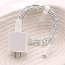 Funda protectora para cable de cargador de 20W/18W, protector de cargador Apple - Color sólido - Ver 12