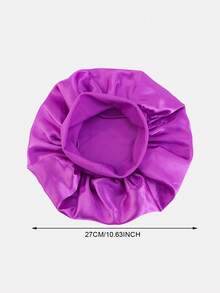 2pcs Printed Elastic Ribbon Satin Round Hair Caps For Toddlers - K-21 Purple / JDKB-21E Dark Purple Unicorn - View 2