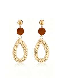 Xiacheng 1-4 Pairs Rattan Earrings For Women Beach Essentials Tassel Dangle Boho Straw Earrings - Multicolor 2 - View 15