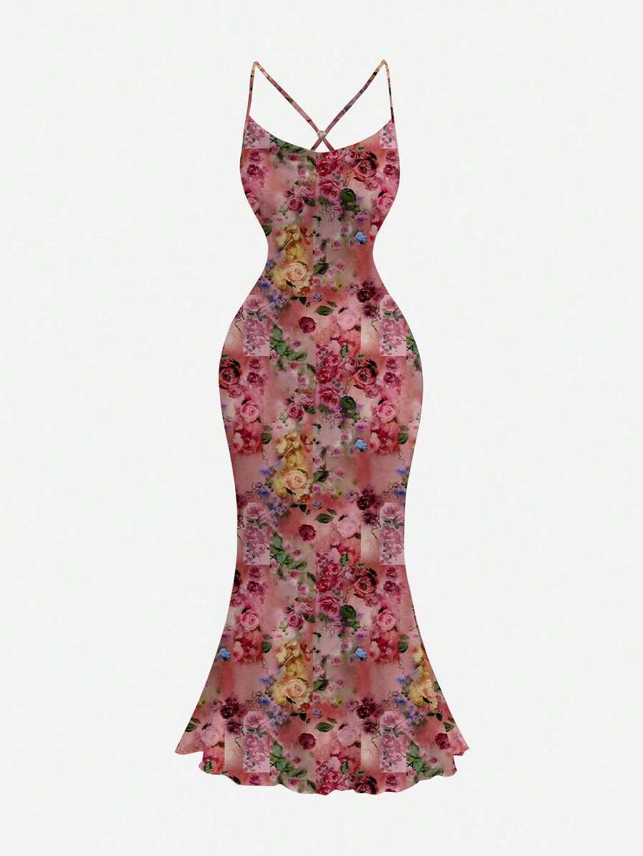 Vestido con cuello drapeado para mujer, ropa de otoño, vestido de mujer para San Valentín, vestido de baile de máscaras, vestidos elegantes para mujer - Multicolor 2 - Ver 1