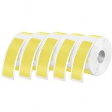 5 Rolls Dimension 12mm(Width)*40mm(Length), Compact Size Ideal For Bottle Caps, Small Storage Boxes And File Spines. - Yellow - View 9