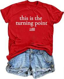 Camisetas cristianas para mujer, divertidas con verso bíblico de fe, para día festivo, verano, casual, religioso, manga corta - Rojo - Ver 1