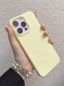 1個純奶油黃TPU + 液態矽膠手機殼 - 防黃變且柔軟保護，適用於iPhone11/11PROMAX/12/12PRO/12PROMAX/13/13PRO/13PROMAX/14/14PRO/14PROMAX/14PLUS/15/15PRO/15PROMAX/15PLUS/16/16pro/16promax/16PLUS/17/17pro/17promax - 黃色 - 查看 4