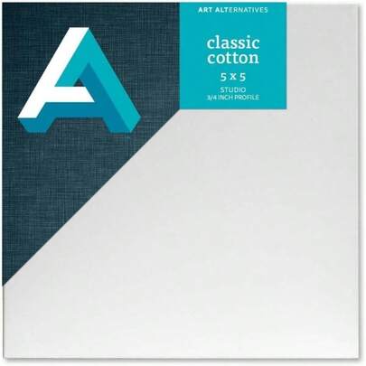 Pre - Stretched Studio Canvas - 5 Inchx5 Inch - Single Canvas