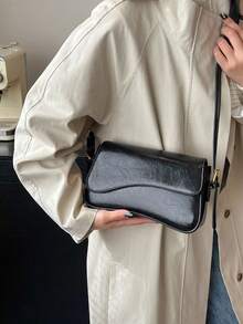 Bolsa transversal feminina da moda - Preto - Ver 3