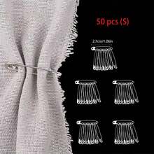 50pcs Stainless Steel Safety Pin Brooch DIY Jewelry Making Craft Accessories - Silver - View 9