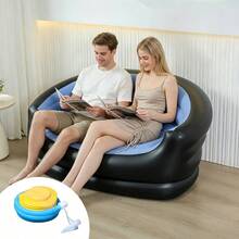 1 chiếc ghế bơm hơi dáng lười - ghế sofa đơn gấp gọn di động với vải chải mềm, không cần lắp ráp, phù hợp sử dụng trong nhà/ngoài trời, cắm trại và thư giãn tại nhà, nội thất bơm hơi, thư giãn trong nhà, trang trí hiện đại, nhựa bền, sofa bơm hơi cắm trại, ghế bơm hơi, giường bơm hơi, ghế bành bơm hơi/ghế xem phim, ghế bành mút nén, ghế bành mút, ghế bành, ghế bành phòng khách, sofa, sofa phòng khách, sofa dáng lười, sofa, ghế hạt đậu bơm hơi - Nhiều màu - Xem 9