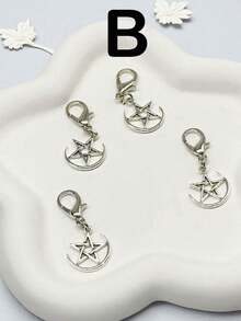 Suricat 4pcs Shoe Clips, Shoe Decorations, Skull, Bat, Star, Moon Shapes, Street Punk Style, Metal Decoration - Detachable DIY Shoe Clips, Suitable For Sneakers, Boots And Bags, Customized Sneakers | 4pcs Fun Decoration Set, Footwear Accessories, Valentine's Day And Thanksgiving Gift Decoration - Multicolor - View 13