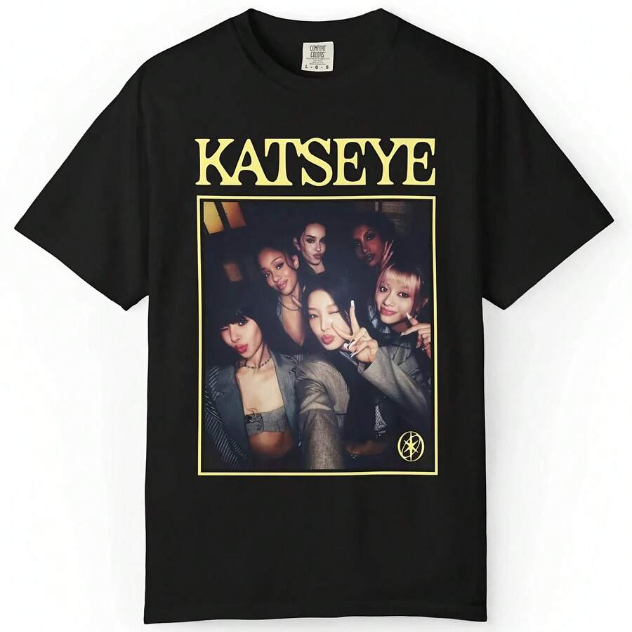 Katseye Unisex Short-Sleeved T-Shirt, Harajuku Style With K-Pop Styles Like Megan, Daniella, Manon, Lara, Sofia And Yunchae - 彩色 - 查看 1