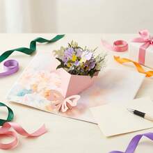 1set Pop-Up 3D Lily Flower Greeting Card With Envelope, Suitable For Teacher's Day, Friend's Birthday And Other Occasions, Creating A Warm And Casual Gift Atmosphere - View 6