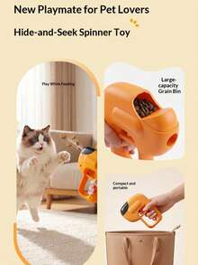 Peluncur Camilan Hewan Peliharaan & Mainan Anjing Interaktif - Dispenser Camilan Otomatis Berbentuk Pistol untuk Kucing, Pelempar Camilan yang Dioperasikan dengan Satu Tangan, Pemberi Makan Pelatihan Hewan Peliharaan Kapasitas Besar untuk Dalam dan Luar Ruangan - MultiWarna - View 9