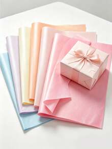 18/30/60 Sheets Macaron Color Glitter Paper, Matte Lightweight Gift Wrapping Paper. Multicolor Soft Paper, Suitable For Birthday, Wedding, Party And Holiday Wrapping. Elegant Multipurpose Decorative Paper, Suitable For Gifts And Crafts. - Pearlescent Packaging Paper - View 1