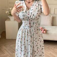 Women Midi Dresses - Rose - View 7