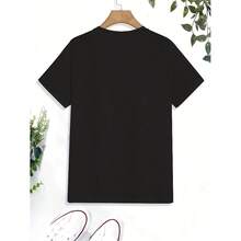 Camiseta de hombre 100% algodón suave transpirable cuello redondo manga corta estampado gatos dormidos casual regalo primavera verano otoño - Negro - Ver 3