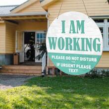Please Do Not Disturb Door Hanging Sign, Do Nit Knock Or Ring Doorbell Decor Sign For Office Home Meeting Clinics Law Firms Wall Decorations, Work Call In Progress - C - View 5