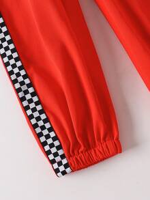 Pantalones de estilo retro de carreras para niños pequeños, unisex para primavera y otoño - Rojo - Ver 12