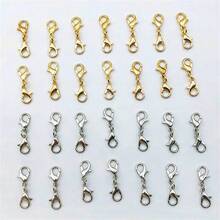 WGRXIRANYKM 6Pcs Double Lobster Clasp Necklace Bracelet Connectors Jewelry Making Supplies Large Lobster Clasp Beaded Necklace Bracelet Clasp DIY Accessories - Double-headed Lobster Clasp Short - View 8
