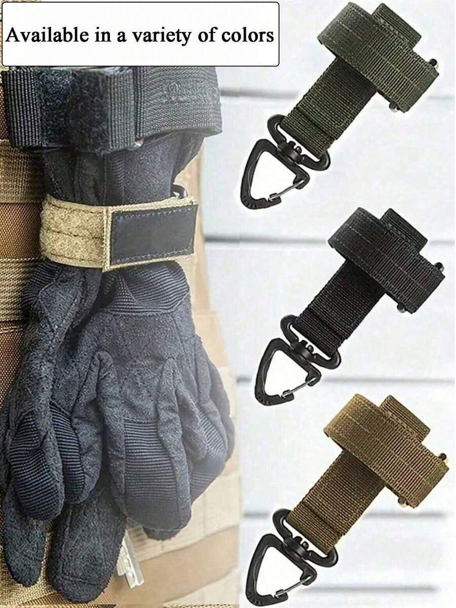 Multifunctional Glove Hook Carabiner, Outdoor Keychain, Tactical Gear Clip Fixed Bag Waist Belt Keychain Glove Rope Fixing Hook Camping - Multicolor - View 1
