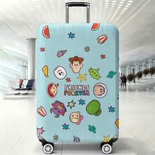 Disney Pixar Toy Story Luggage Cover, "Friends Forever" Quote With Woody, Buzz, Rex & Alien Icons Pattern Design Suitcase Protector Suitable For Travel Lovers - Color - View 1