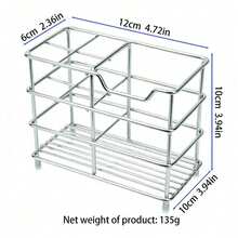 Soporte para cepillos de dientes de baño, estante de almacenamiento de baño moderno de acero inoxidable negro con 5/6 compartimentos y ranura para pasta de dientes, adecuado para el almacenamiento y la organización de artículos de tocador en el hogar moderno - A - Ver 4