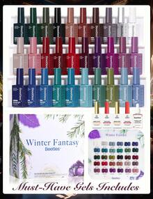 Beetles 30 Colors 10ml Each HEMA Free Winter Fantasy Gel Polish Kit With Top And Base Coat, Swatch Card Soak Off UV LED Manicure - 30 Colors 10ML HEMA-free Winter Fantasy - View 10