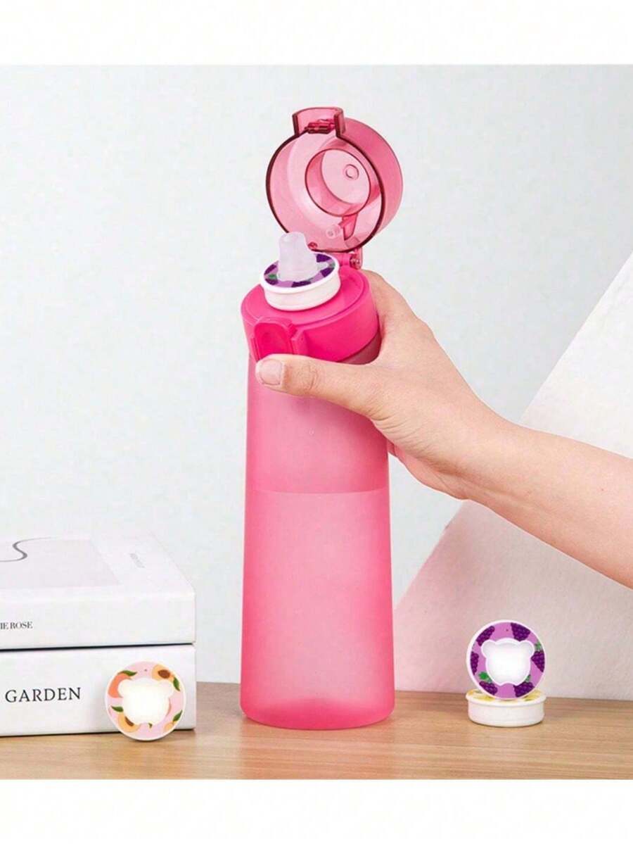 1件裝風味水瓶組,含1個隨機口味熊型風味膠囊、附吸管運動水瓶,0糖0卡,果味飲水瓶,適合健身、戶外、送禮、運動,隨機發送7種口味膠囊1件 - 彩色 - 查看 1