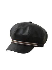 1 chiếc mũ beret newsboy nữ, mũ bóng chày mặt phẳng bát giác, phong cách Anh, thiết kế mới, tôn dáng mặt, phù hợp du lịch ngoài trời mùa thu/đông - Nhiều màu - Xem 2