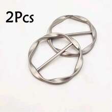 Set de 2/3/4/5/6/8 piezas de anillos clip para camisetas - Accesorios de moda para camisas, bufandas y sombreros, accesorios de prenda para ceñir la cintura - Accesorios de moda multifuncionales para ropa, bufanda, vestido elegante, hebillas en las esquinas - Multicolor - Ver 32