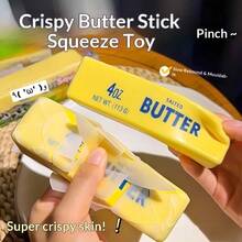 1pc-2026 New ASMR Voice-Activated Toy, Crispy Butter Stick, Slow Rebound, Voice-Activated Squishy, Stress Relief, Venting, Soft Squeeze, Finger-Sucking, Prank, Perfect Gift - Fun Gift - Birthday Gift - Holiday Gift - Gift - Multicolor - View 4