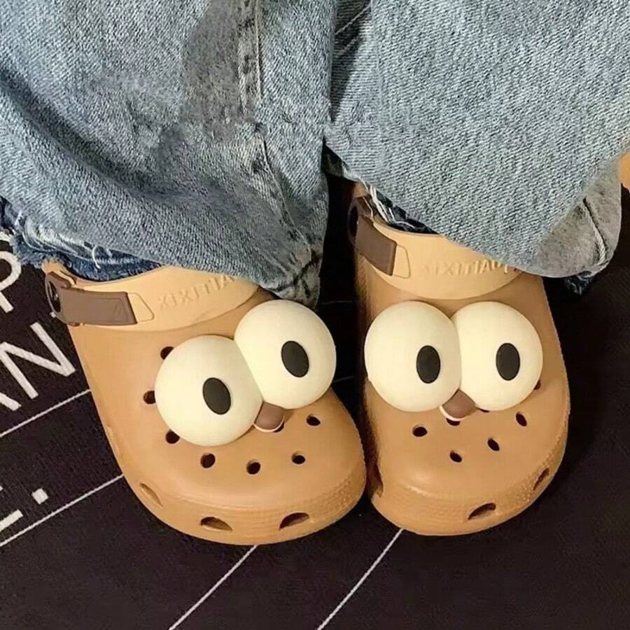 2/4pcs DIY Shoe Charms For Clogs, Cute Big Eye Cartoon Fun Shoe Decorations, Fashion Accessories - Suitable For Various Clogs - Multicolor - View 1