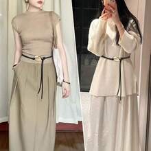 1 Elegant Dress Belt, Thin PU Belt With Gold Buckle - A - View 7