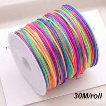beadia 1 Rollo, 30 Metros, 0.8MM Cuerda de Jade con Teñido Degradado para Manualidades Cuerdas/Hilos Hechos a Mano Adecuados para Colgantes/Material para Cuerdas Tejidas a Mano, Multicolor Hecho a Mano - 30 m/rollo - Ver 9