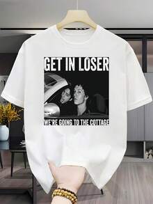 Camiseta masculina plus size "Entra aí, perdedor, vamos para a cabana", criada por Ilya Rozanov e Shane Hollander. Modelo Gildan Comfort Shirt, com estampas gráficas populares, g - Voltar - Ver 6