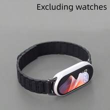 Armored Full Magnetic Silicone Watch Band, Compatible With Xiaomi Band 10/9/8, NFC Version Compatible, Quick Release Magnetic Strap, Strong Magnetic, Double-Sided Dual-Color, Fashionable Versatile Men's Women's Couple's Wristband, Smart Sports Watch Replacement Accessory - Multicolor - View 6