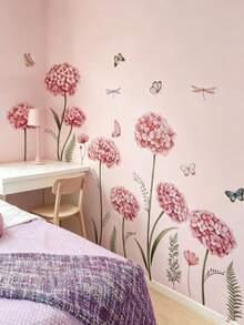 Rainbow Fairy Deer Wall Decal, Butterfly Cloud Floral Sticker, Home Wall Art Decor, Nursery Girls Room, Removable Self-Adhesive Room Art - Multicolor - View 6