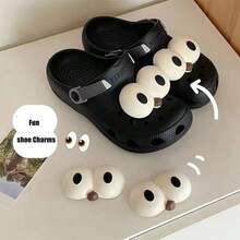 2/4pcs DIY Shoe Charms For Clogs, Cute Big Eye Cartoon Fun Shoe Decorations, Fashion Accessories - Suitable For Various Clogs - Multicolor - View 4