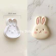 Cetakan Kue Bentuk Hewan 3D Kartun Hamster Anjing Beruang Kucing Kelinci Cetakan Biskuit Tekan Stempel Kue Peralatan Dapur Memanggang Kue Pastry - Putih - View 11