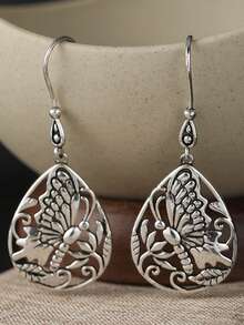 Hot Trending Artisan Crafted Vintage Copper Twisted Hoop Earrings - Minimalist Elegant Women's Jewelry | Lightweight, Hypoallergenic For Daily Wear - Silver - View 8