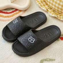 1 Pair Summer Couple EVA Home Slippers: Cute Cartoon Bear Pattern, Fresh Summer Aesthetic Style. Lightweight Quick-Dry Material, Breathable And Comfortable. Unisex Design, Suitable For Shower, Home Leisure Use. School Season Gift. - A - View 13