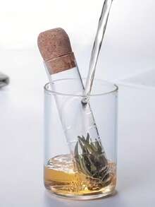 1pc Creative Glass Tea Infuser With Cork Stopper, Tea Steeper, Glass Tea Strainer For Loose Leaf Tea, Reusable Loose Leaf Tea Infuser With Cork, Tea Diffuser For Loose Tea - Transparent Test Tube Design, Perfect For Loose Leaf Tea - Ideal For Home Gatherings And Parties - Multicolor - View 10