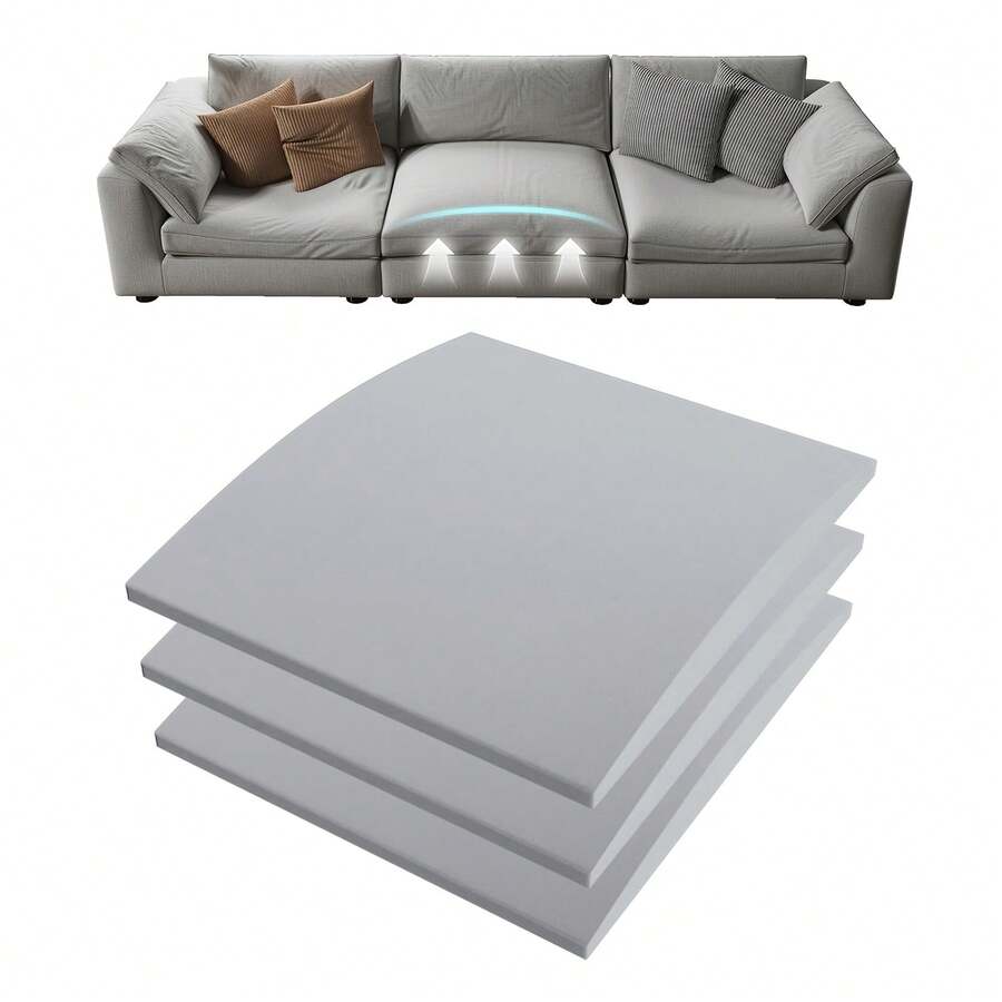 1/3 piezas Almohadilla de soporte de sofá de espuma de alta elasticidad, almohadilla de soporte de sofá reclinable 40D, almohadilla de soporte de cojín de asiento de muebles de dormitorio de alta densidad - Repara el sofá hundido y evita el colapso; la espuma se puede cortar y dar forma fácilmente para proyectos DIY; adecuado para sala de estar, oficina, dormitorio, cafetería, estera de tatami, cojín de silla, reparar sofá hundido de sala de estar, optimizar colchón de espuma de memoria, almohadilla de espuma de decoración del hogar minimalista moderna, accesorios de muebles de patio duraderos y cómodos.