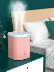 2L Humidificador de escritorio doméstico de alta capacidad en blanco/rosa/verde con difusor de aromas, luz LED de 7 colores, atomizador multifunción, alimentado por USB, niebla fría adecuado para habitaciones grandes, llenado superior, uso en toda la casa y plantas, material de plástico, apagado automático, adecuado para oficina, sala de estar, dormitorio y humidificación de plantas, decoración del hogar/10ml Aceites esenciales de aromaterapia - Multicolor - Ver 8