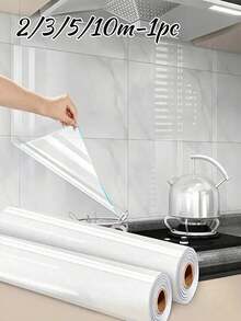 Heat-Resistant Smooth PVC Wall Sticker - Classic Washable Self-Adhesive Kitchen Tile Sticker, Transparent Furniture Protection Film | Plastic Scratch-Resistant Film, Suitable For Sofas And Walls, Cat Scratch Board Alternative, Backsplash, Cabinets, Stove Countertops, Range Hood | Reusable, Electrostatic Adsorption, Easy To Install, Oil-Resistant Waterproof Wall Sticker - Multicolor - View 1