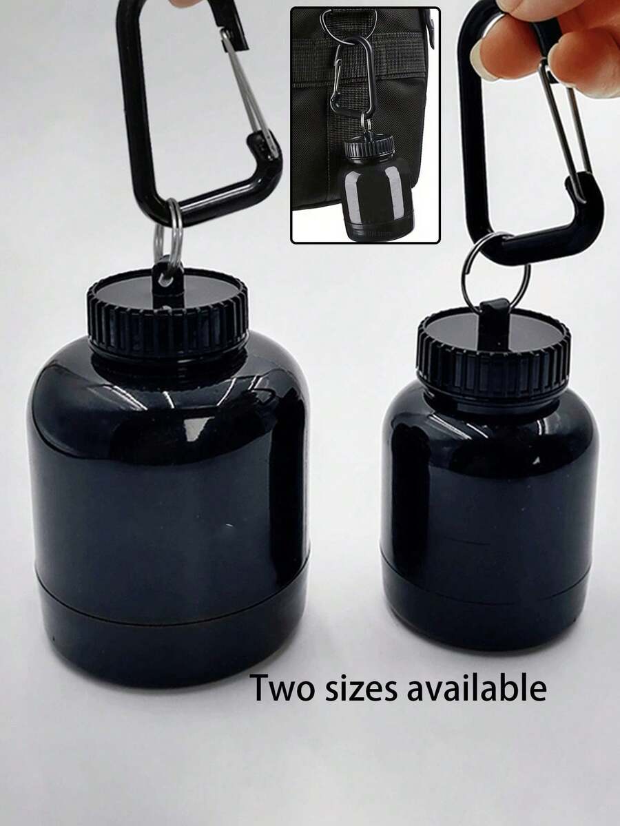 100ml/200ml 戶外登山健身便攜迷你小杯，附鑰匙圈可掛在背包上，運動旅行用，精緻小巧，黑色健身漏斗小盒，可收納小物品