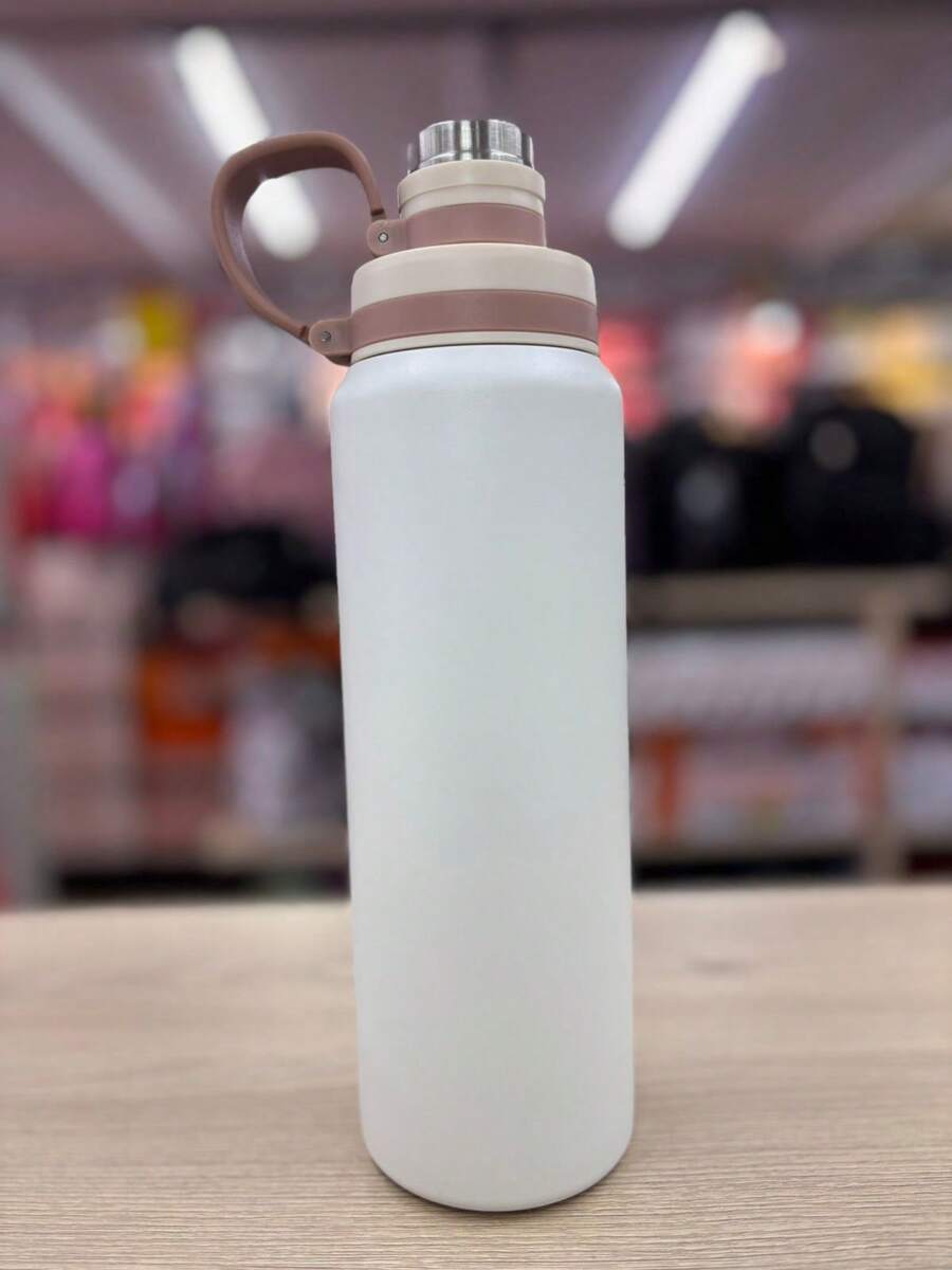 Stainless Steel Bottle With Spout, 800ml Or 600ml. - White - View 1