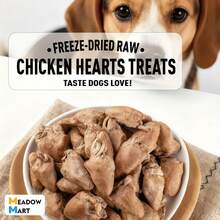 GOOGEER Freeze Dried Chicken Hearts For Cats & Dogs Treats, Single Ingredient - Perfect For Training, Topper Or Snack (Chicken Hearts), High In Protein, Grain-Free, Gluten-Free - 3.5 Oz/100g - View 2