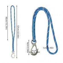 Universal Swing Hanging Strap, Blue Braided Nylon Rope Carabiner, Easy Install Extension For Hammock, Yoga, Tree And Ceiling Mounts - Blue - View 5