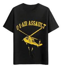 Air Assault Helicopter T-Shirts - Black - View 1