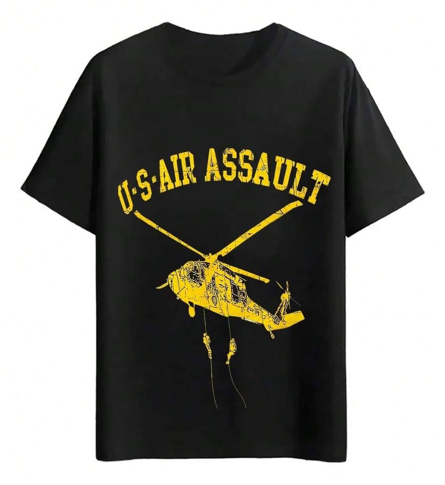Air Assault Helicopter T-Shirts - Black - View 1
